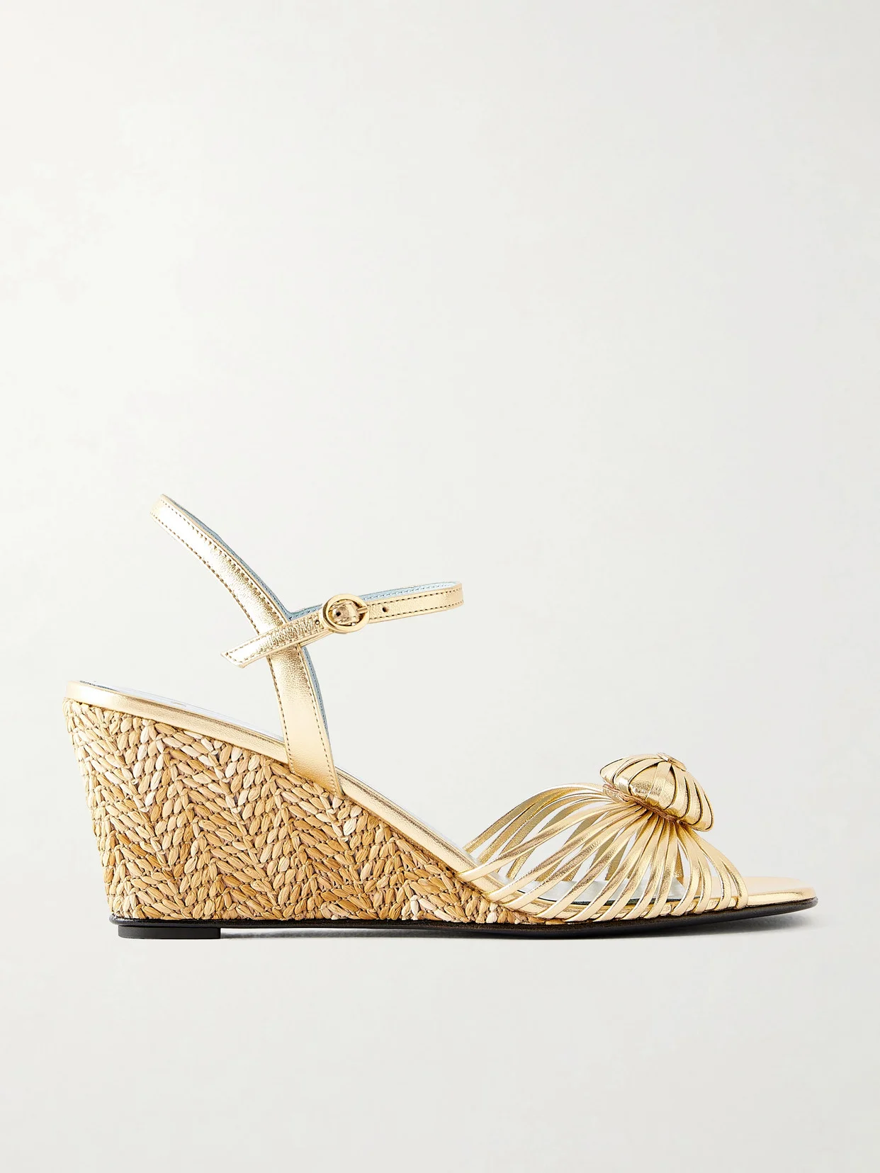 Coeur Royal 70 Embellished Leather Wedge Sandals - 1