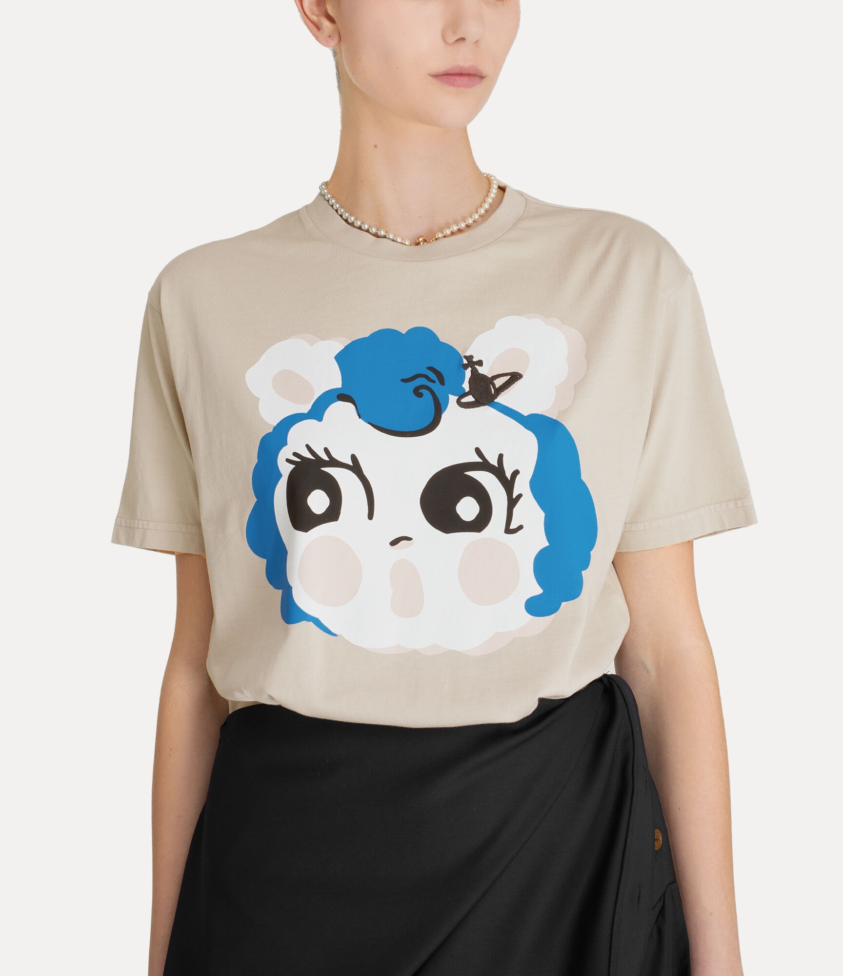 【関税込み】Vivienne Westwood ベージュ Molly Tシャツ Vivienne Westwood MOLLY CLASSIC T-SHIRT | REVERSIBLE