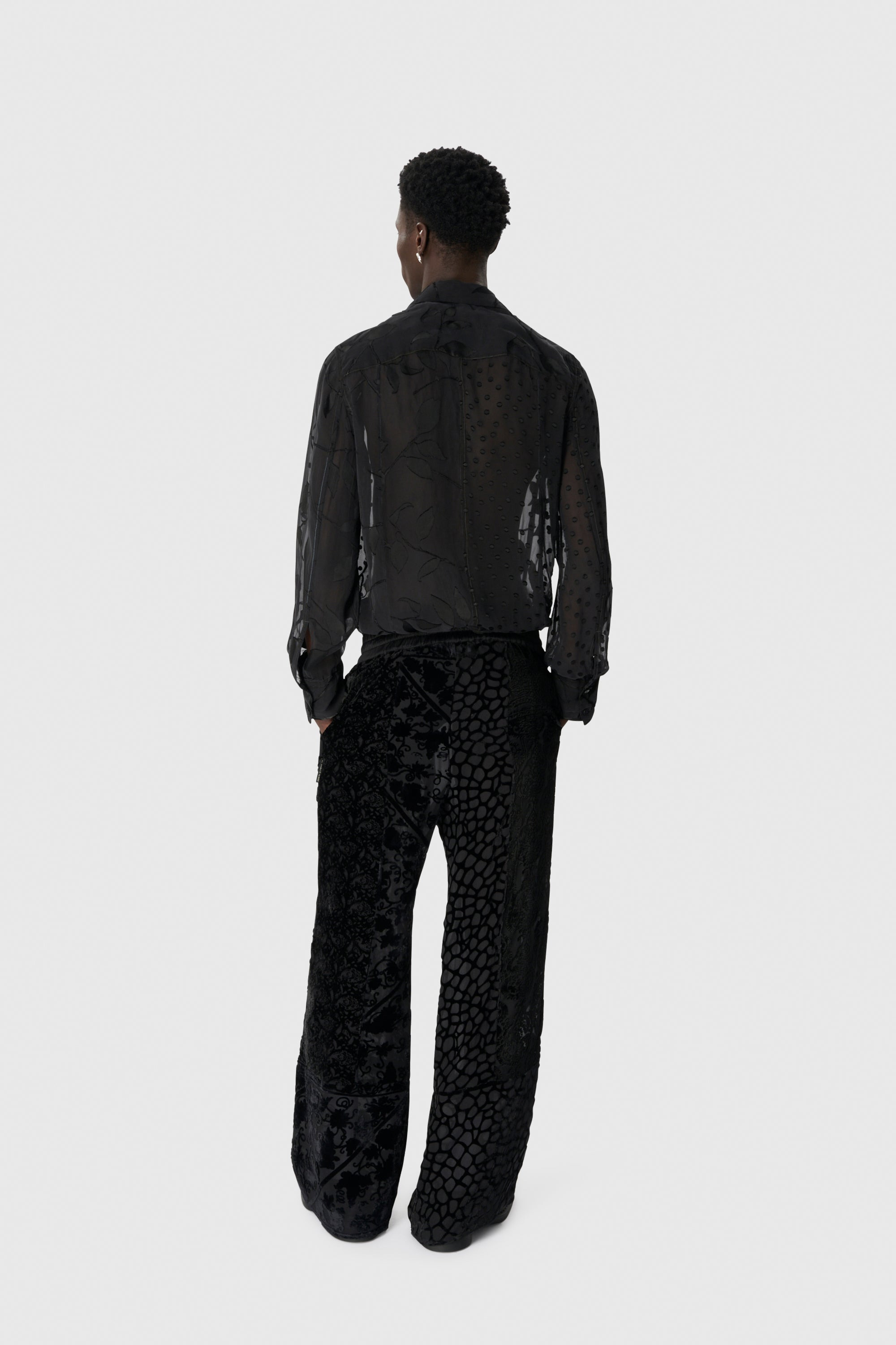 REGENERATED RASO SILK SCARVES DRAWSTRING TROUSERS - 5