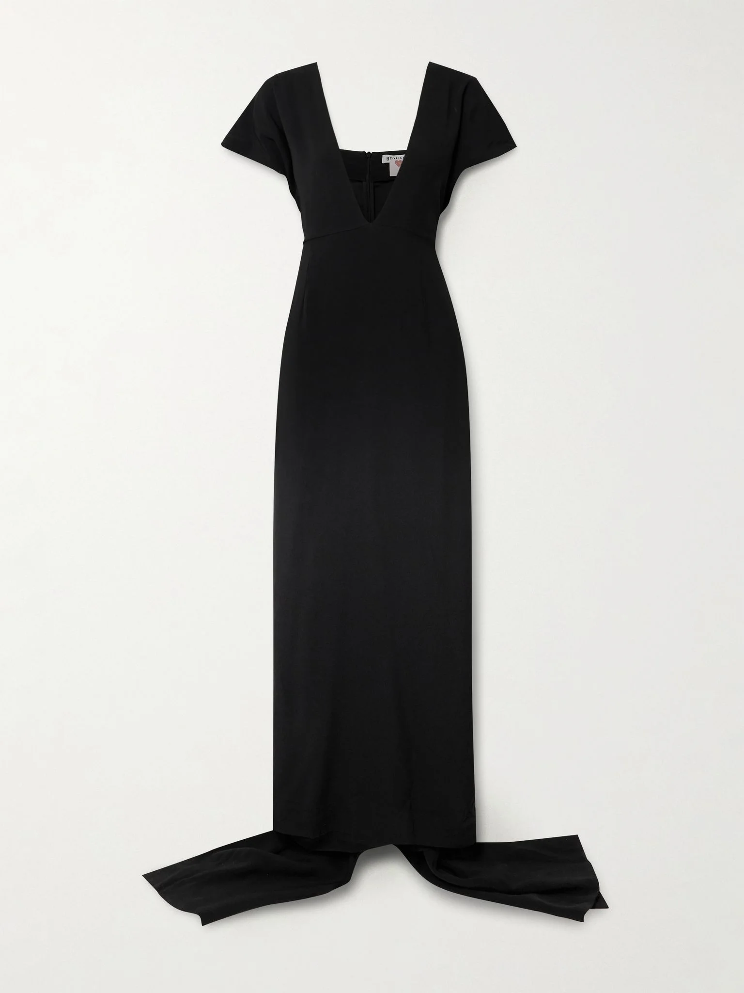 Clara draped crepe gown Black - 1