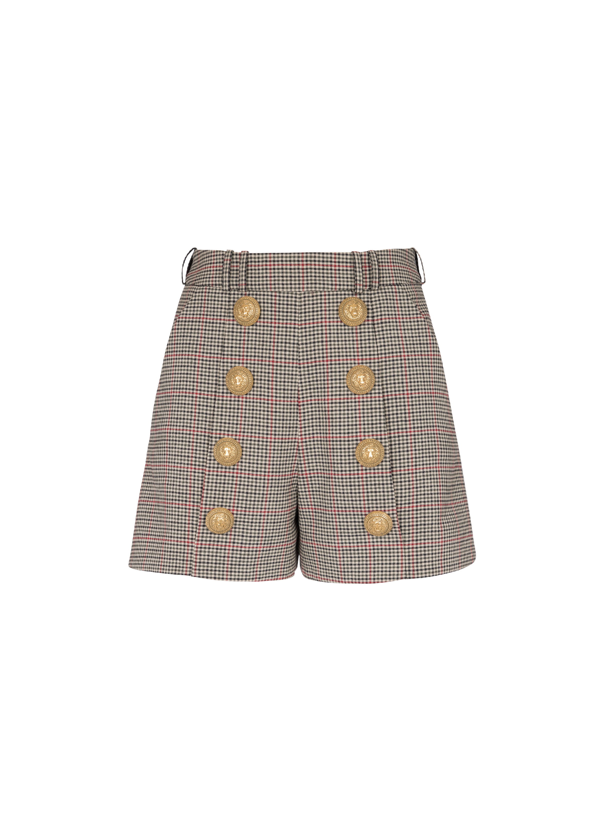 Wool shorts with buttons - 1