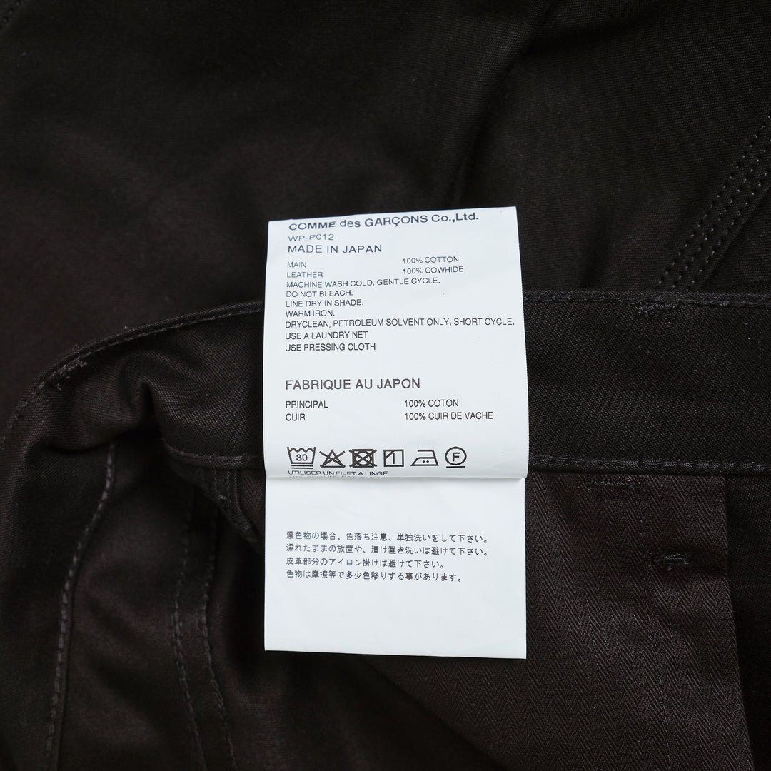 Cotton Back Satin Leather Pants - 3