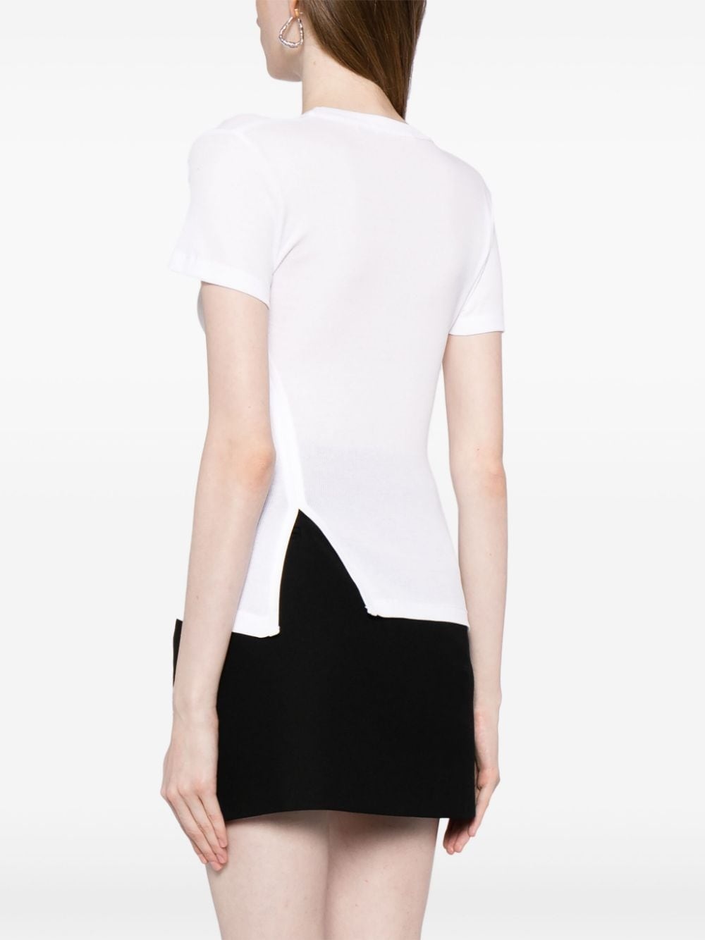 asymmetric short-sleeve top - 4