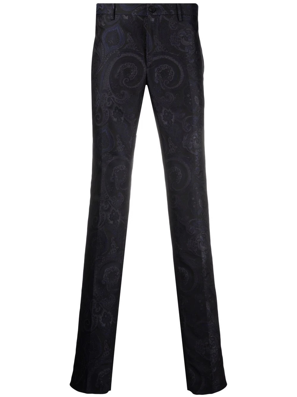 paisley jacquard straight trousers - 1