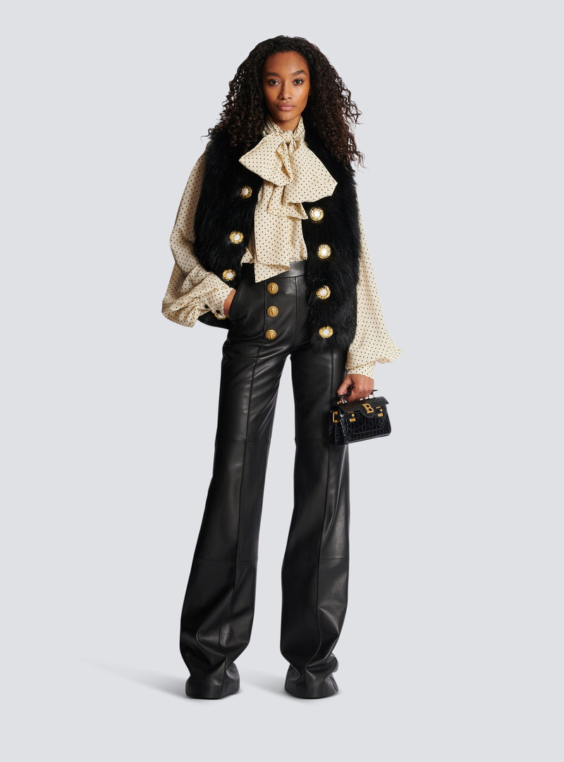Balmain Leather trousers outlook