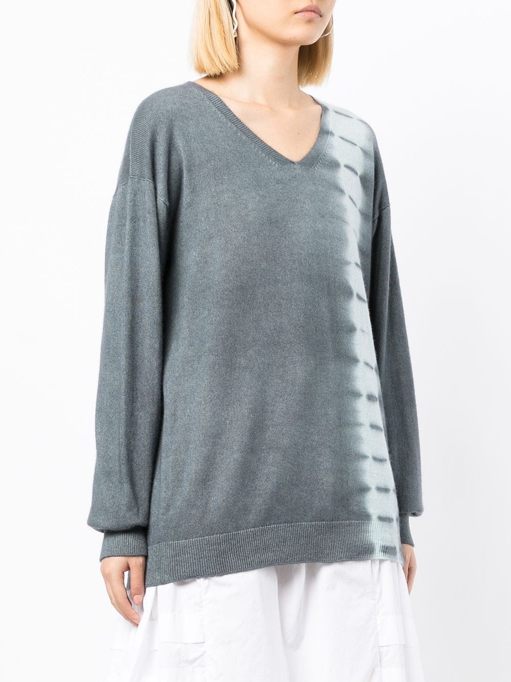 seamless cashmere V-neck pullover - 3