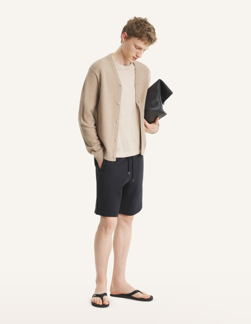 Maison Kitsuné TEXTURED MERINO COTTON CARDIGAN outlook