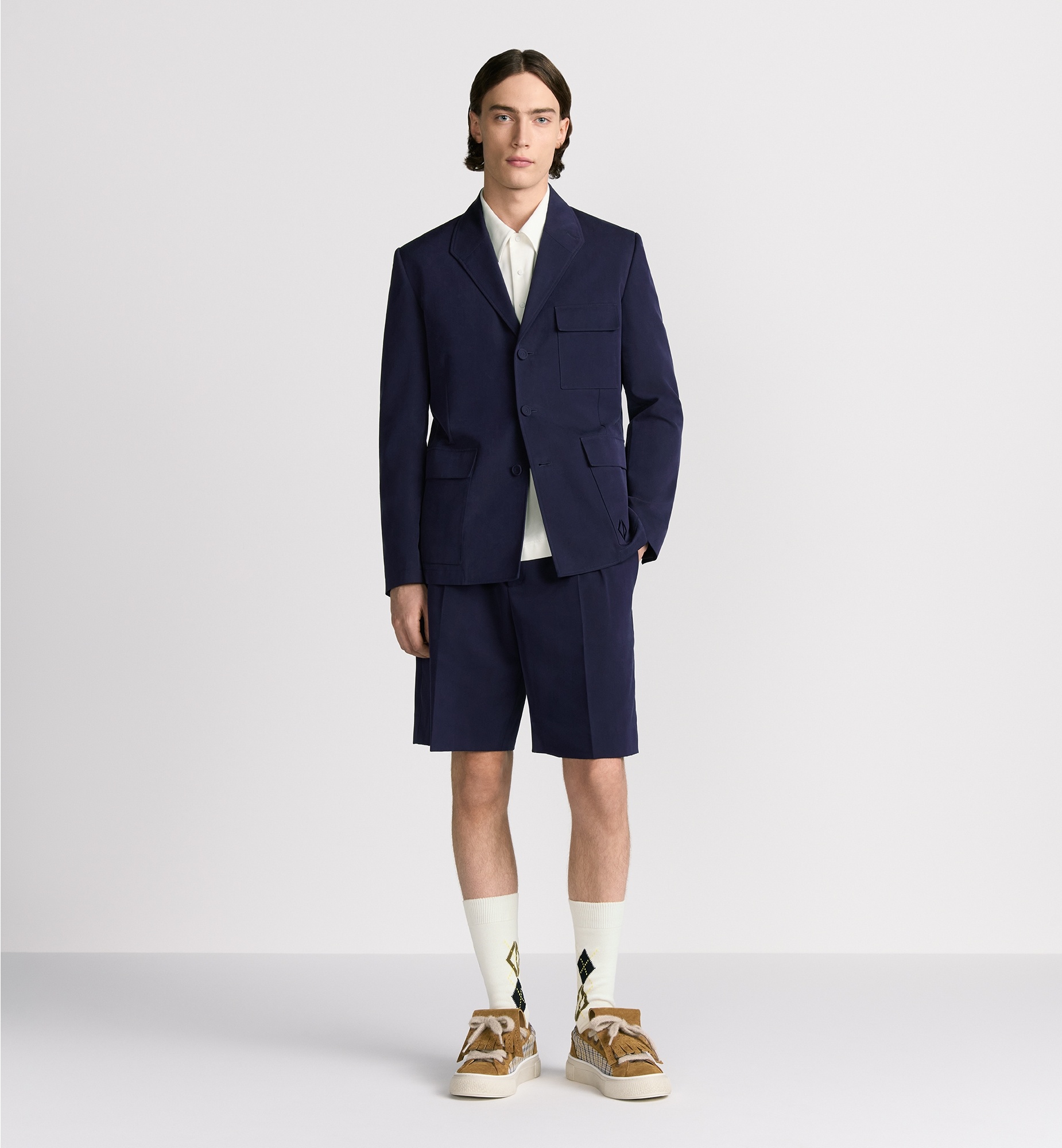 Bermuda Shorts with CD Diamond Embroidery - 3