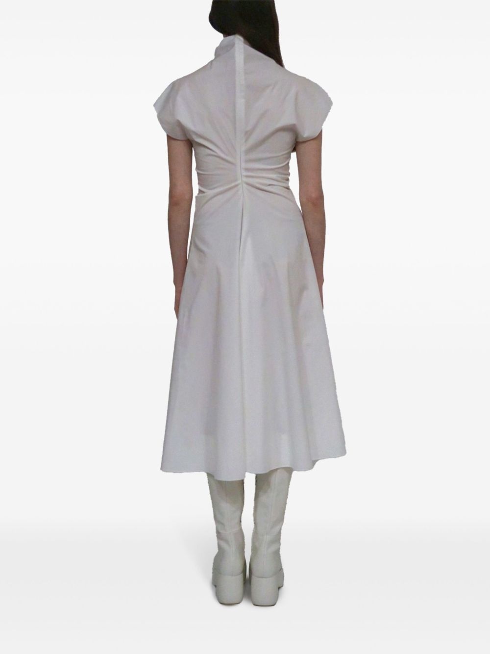 funnel-neck midi dress - 4