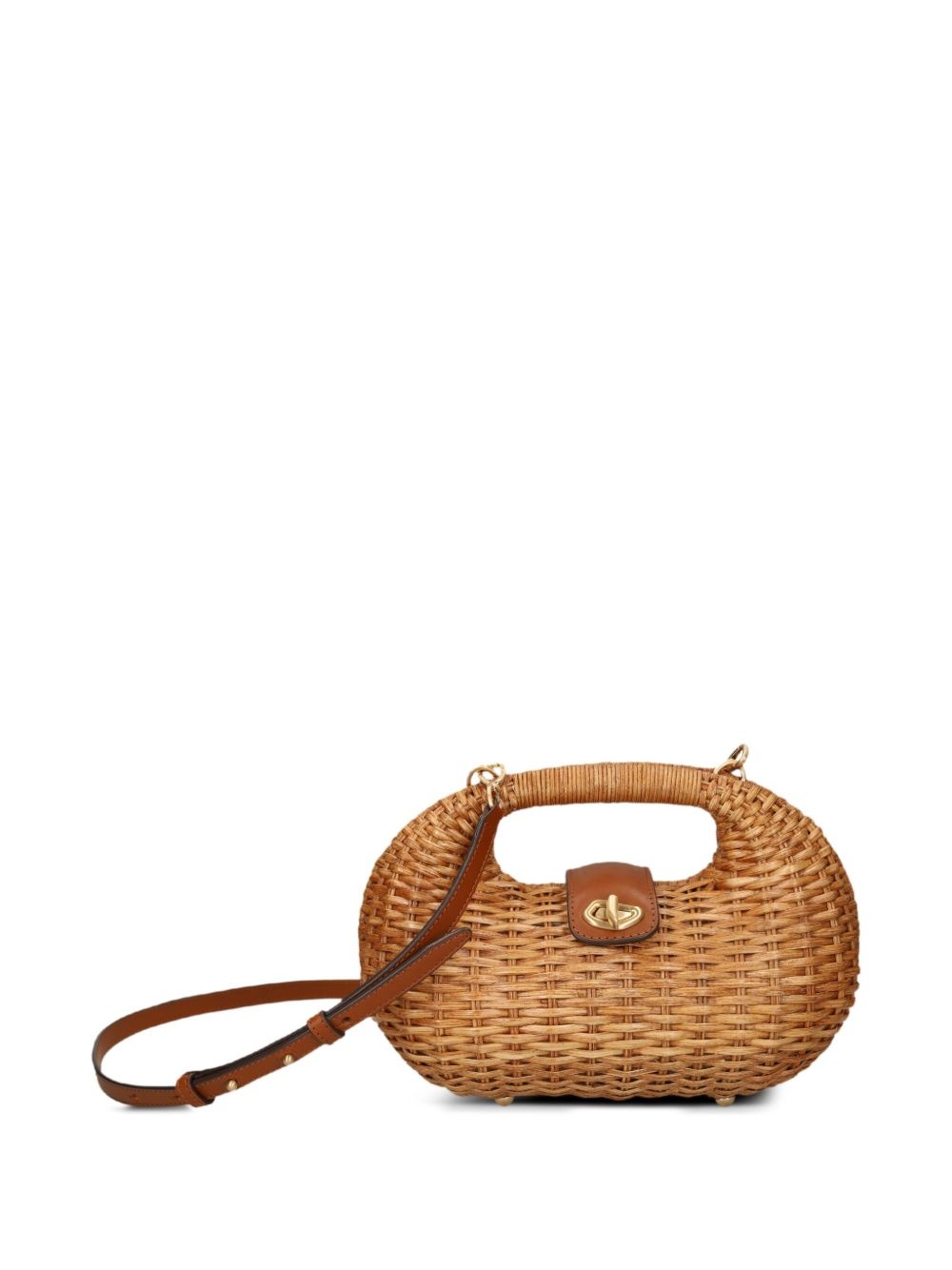 Lydia woven basket tote bag - 6