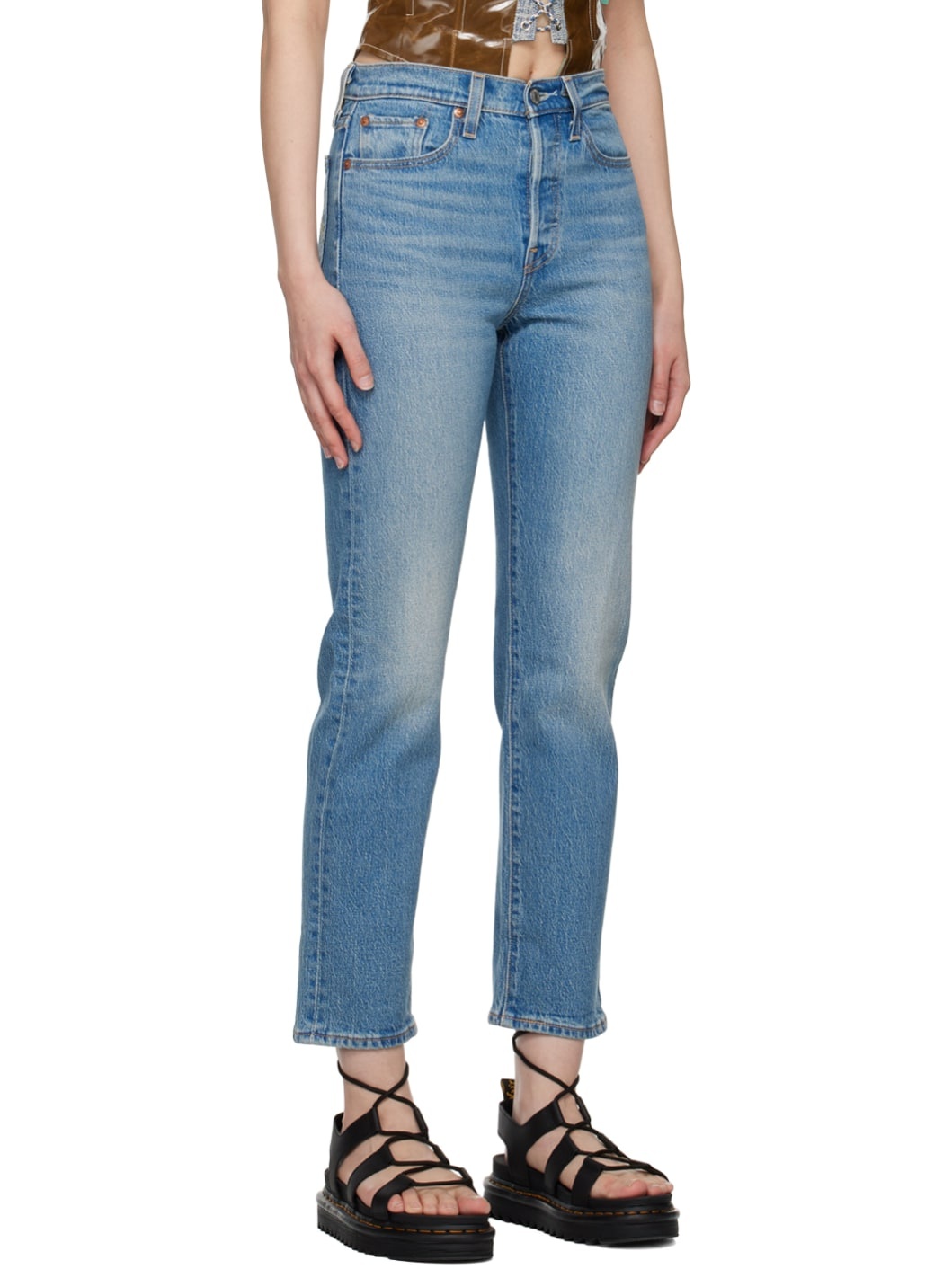 Blue Wedgie Straight Jeans - 2