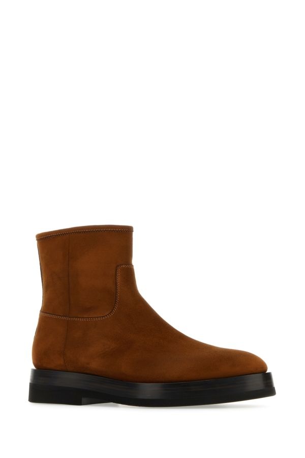Caramel suede ankle boots - 2