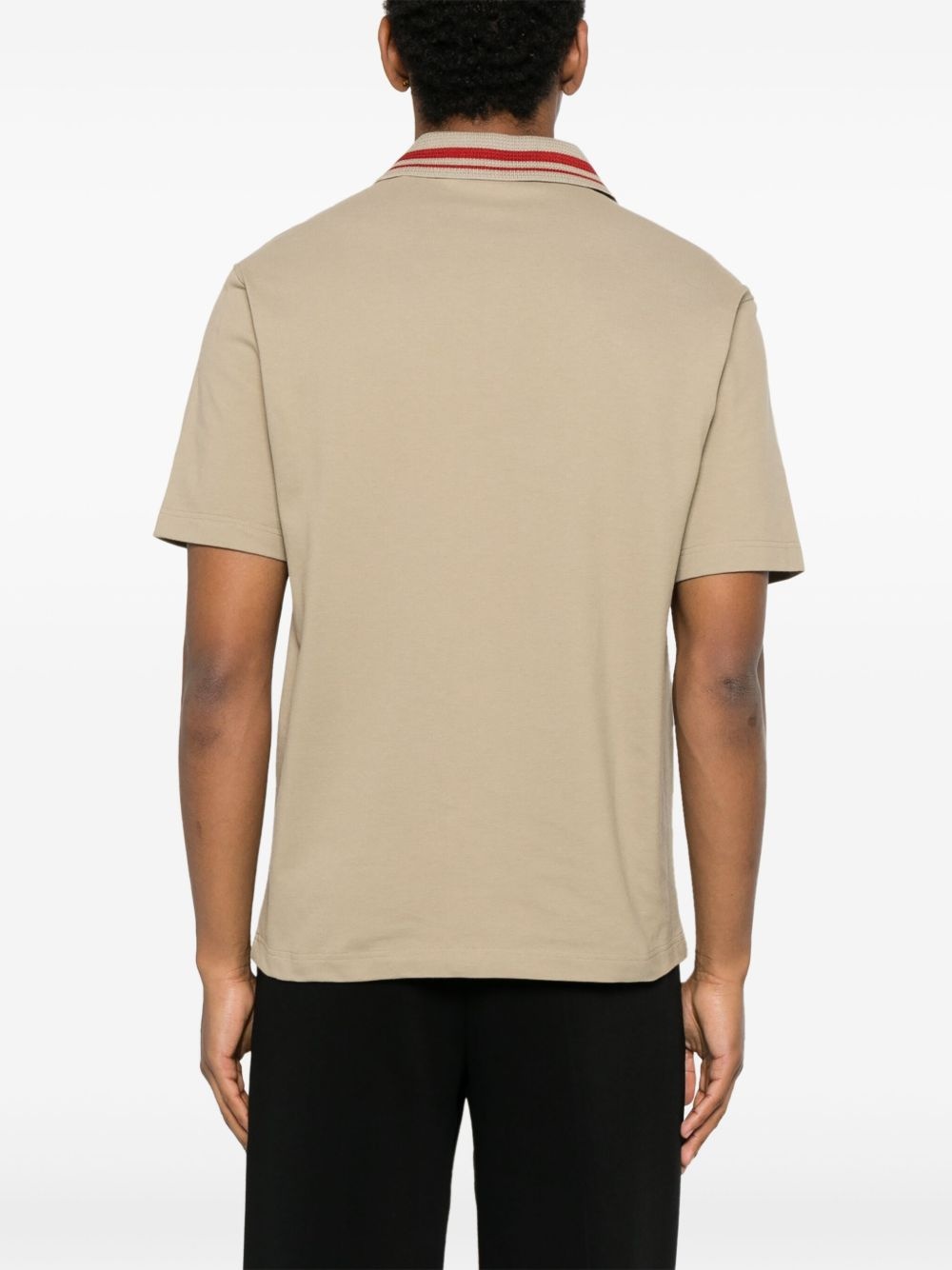 embroidered-logo polo shirt - 3