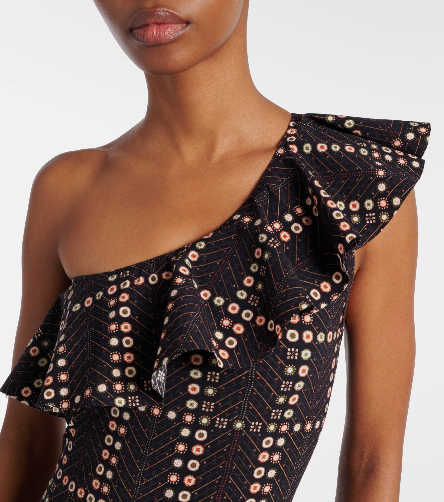 Siciliyage ruffled one-shoulder swimsuit - 4