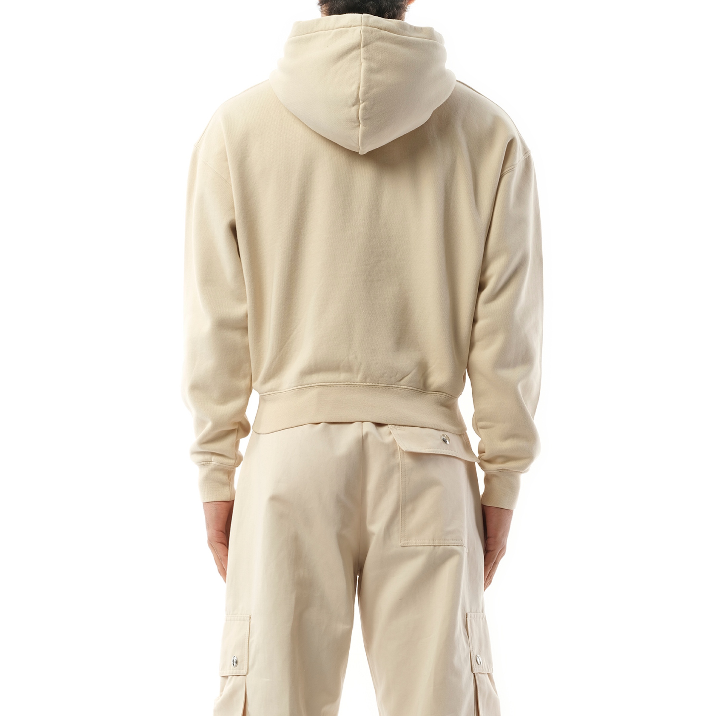 Le Hoodie Zip Gros Grain in Beige - 6