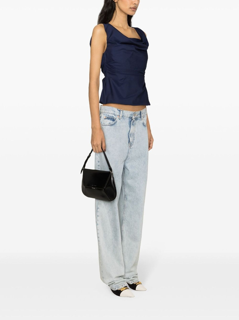 draped sleeveless wool top 3