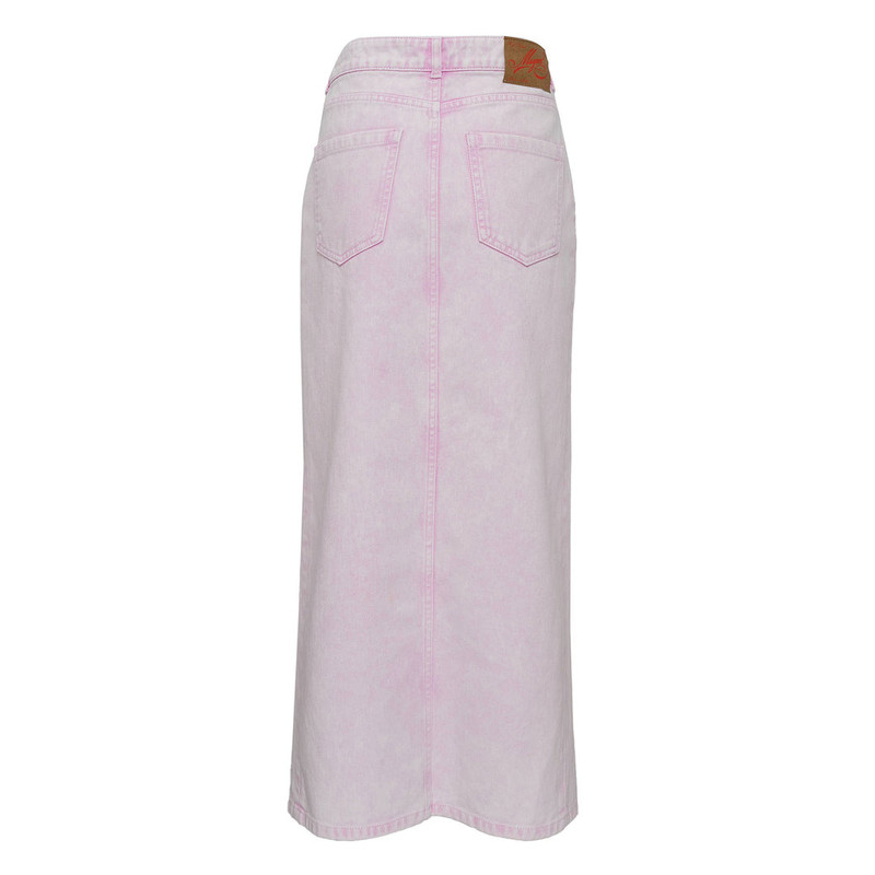 MSGM Light Pink Denim Skirt outlook