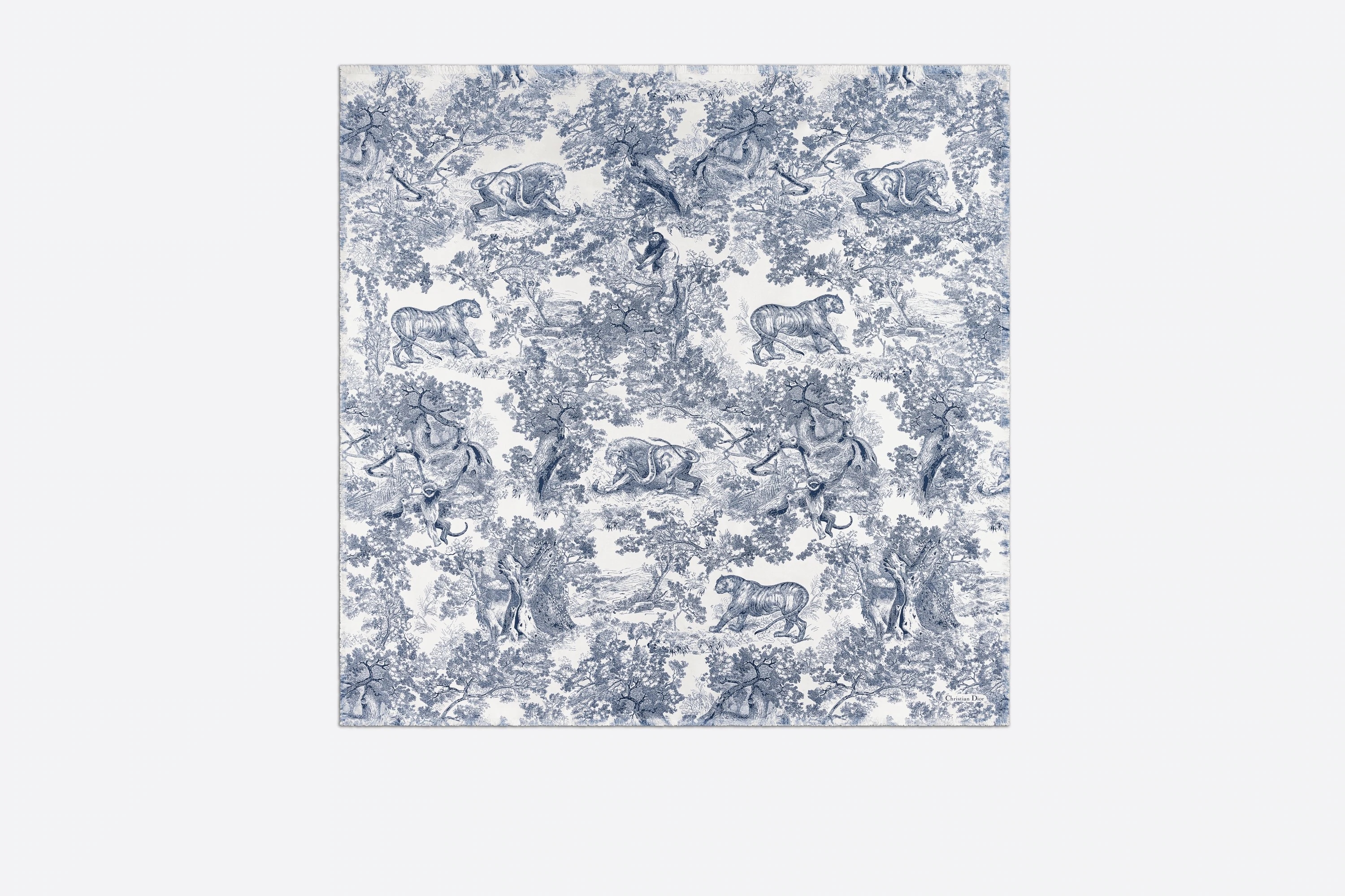 Toile de Jouy Large Square Scarf - 2