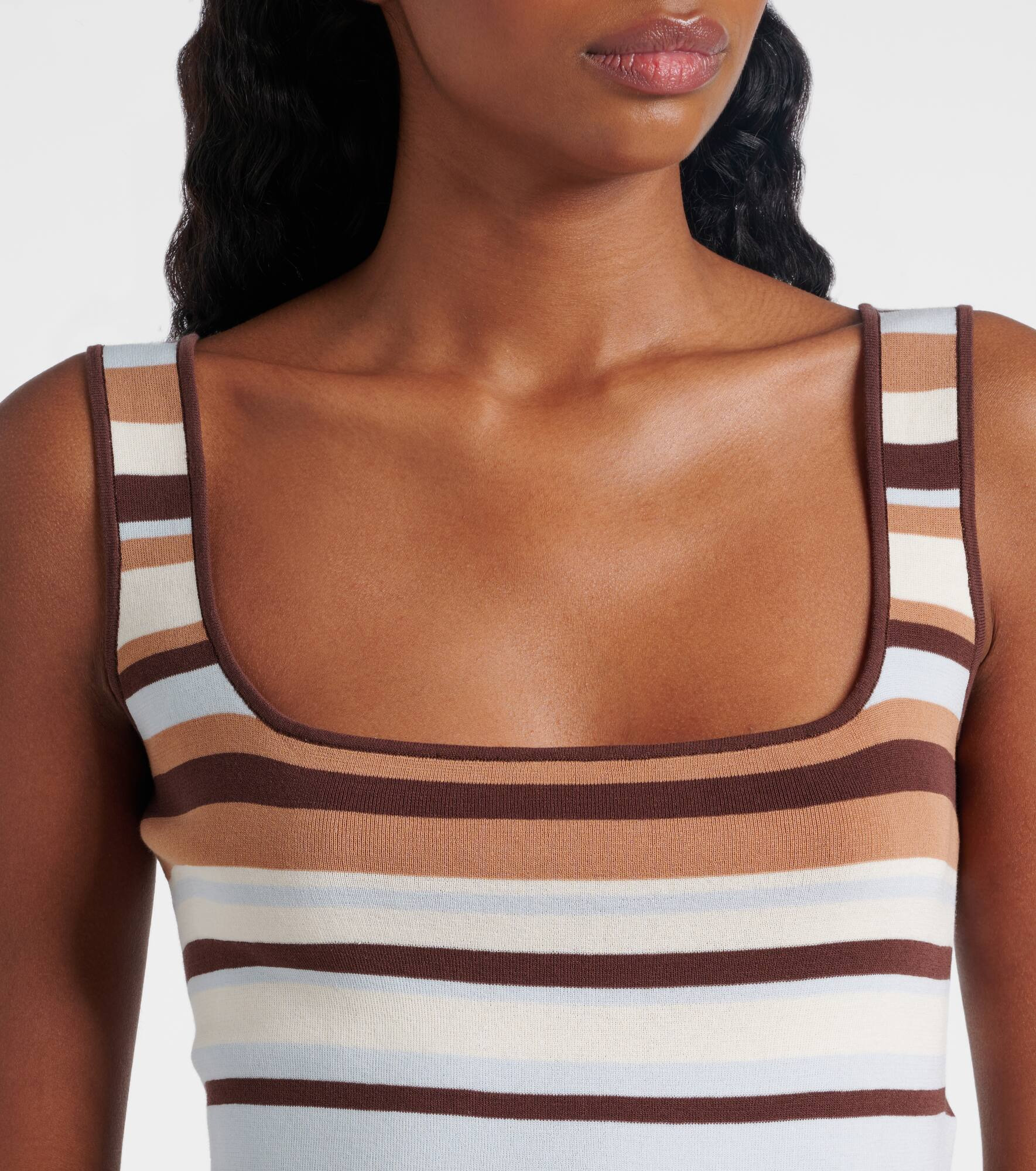 Enya striped knitted cotton-blend top - 4