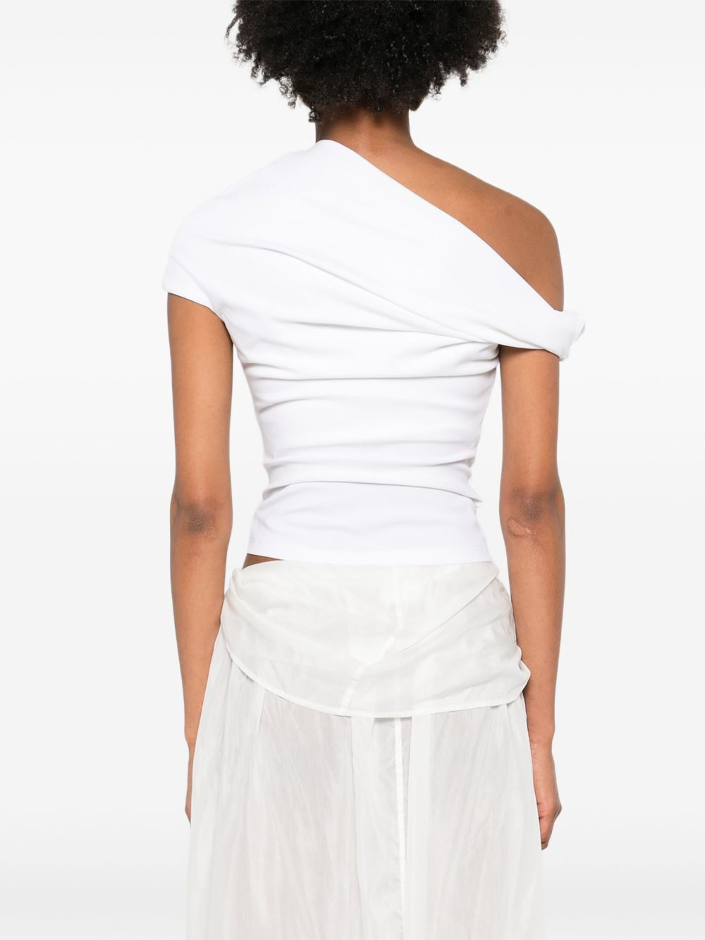 Ida one-shoulder draped top - 4