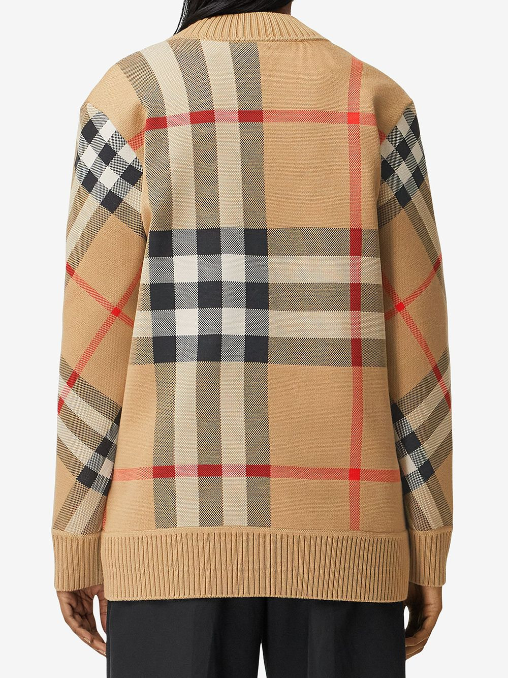BURBERRY Women Oversized Check Cardigan - 3