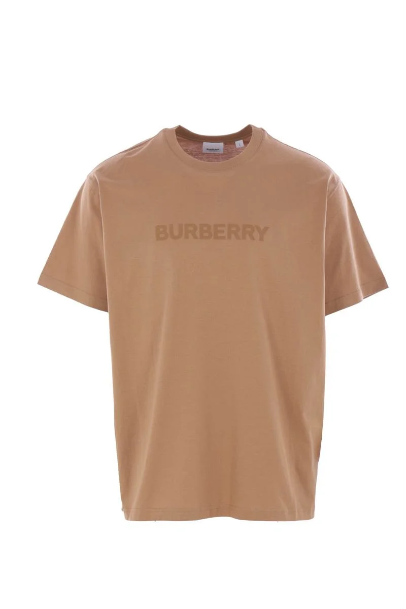 Burberry BURBERRY 'HARRISTON' BEIGE COTTON T-SHIRT - 1