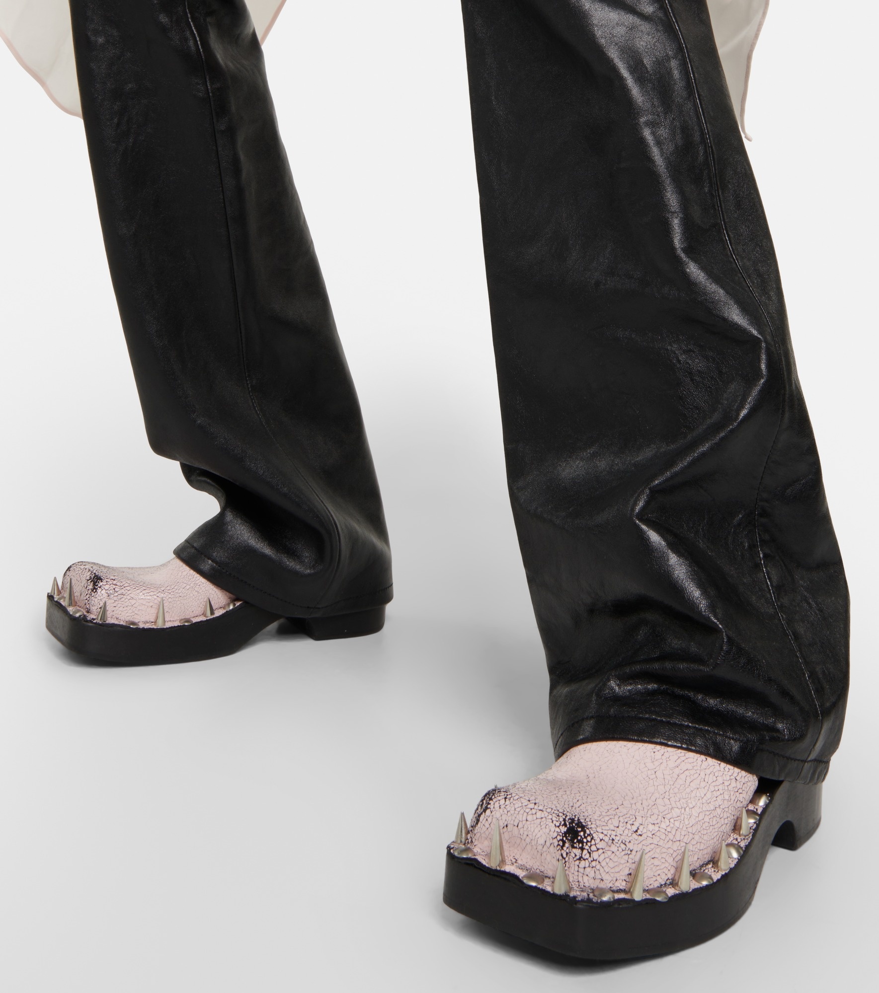 Embellished suede clogs - 4