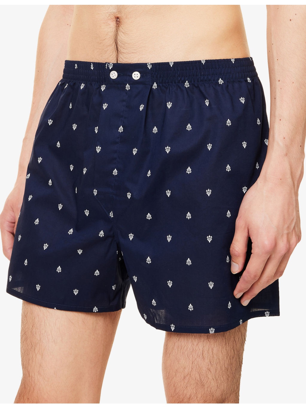 Printed Mid-Rise Cotton-Poplin Boxer Shorts - 4