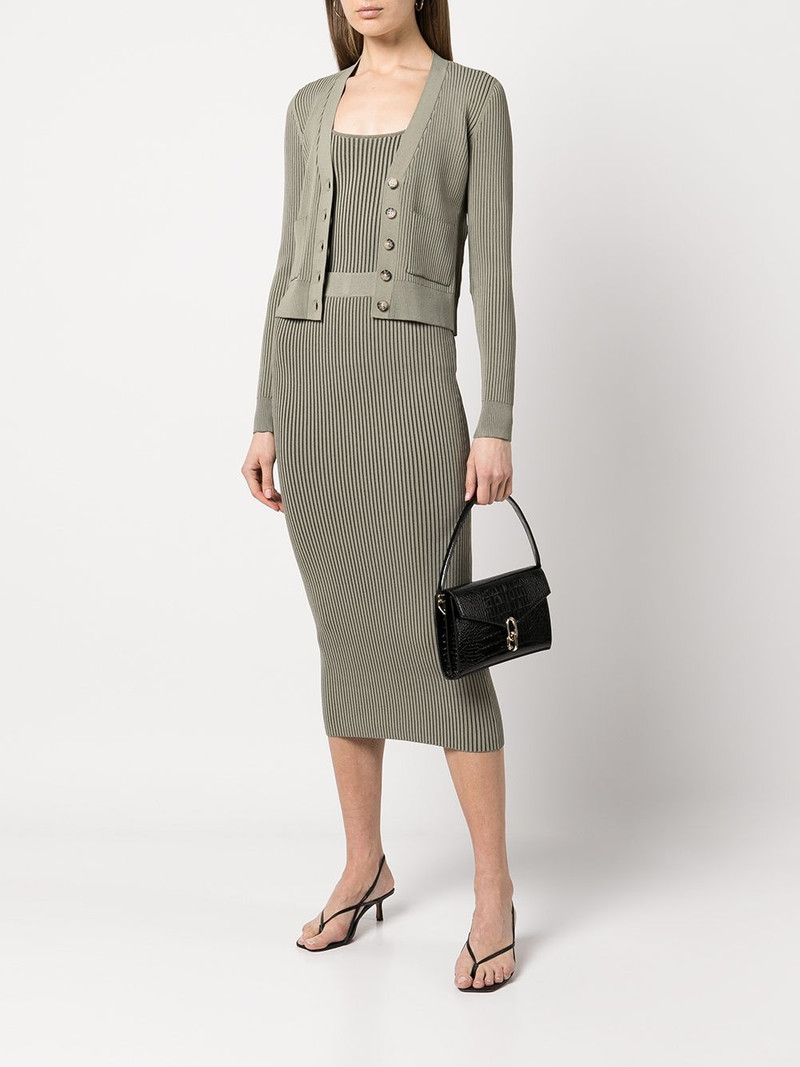 ANINE BING Colette crocodile-effect shoulder bag outlook