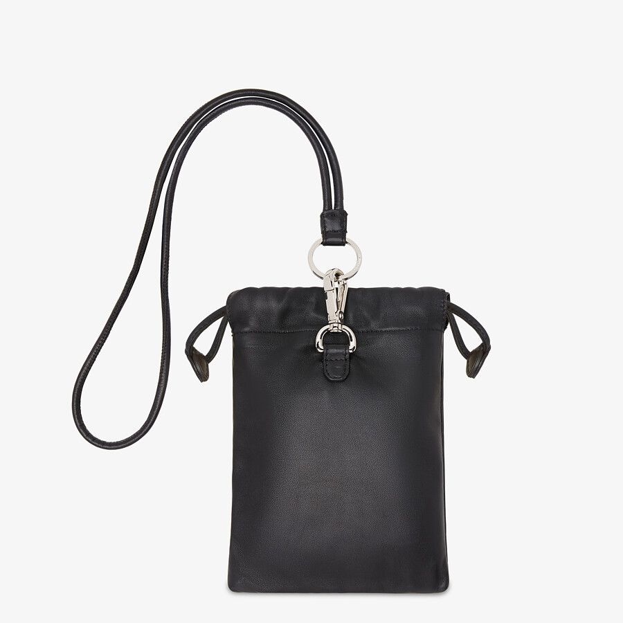 Black nappa leather pouch - 2