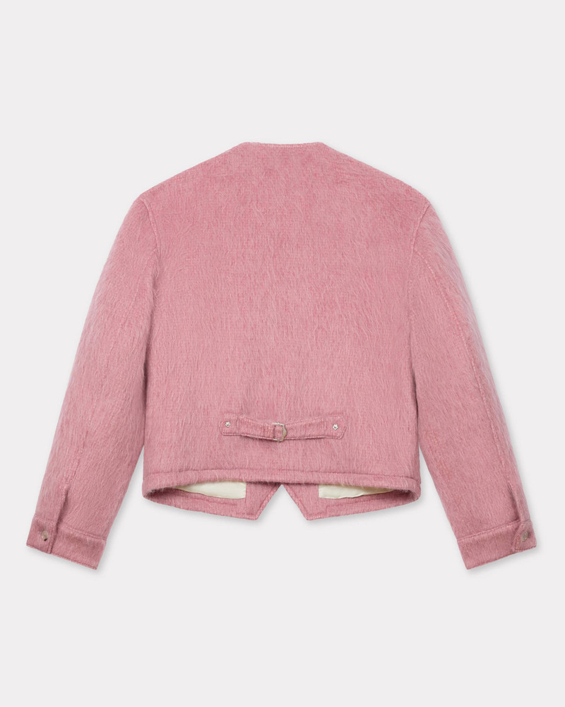 KENZO Collarless jacket in hairy wool alpaca and mohair outlook