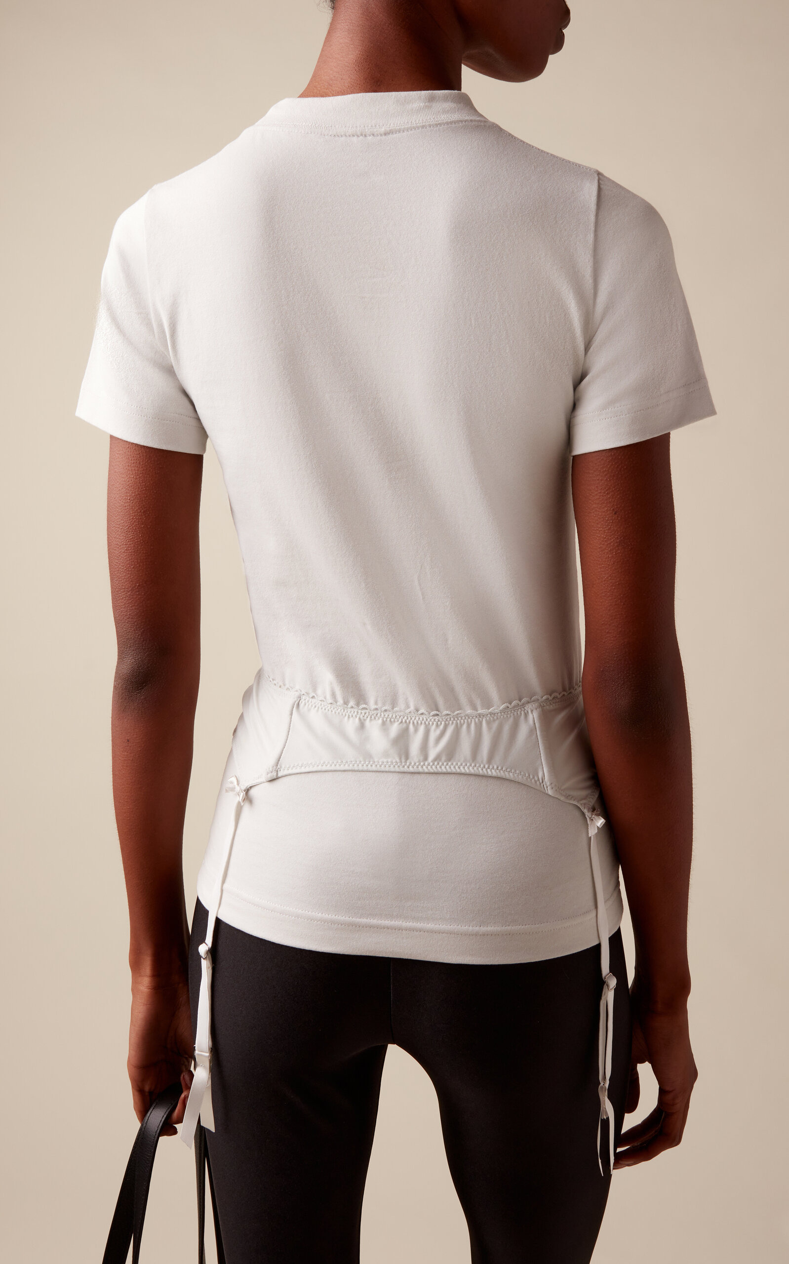 Lingerie Stretch-Jersey T-Shirt white - 4
