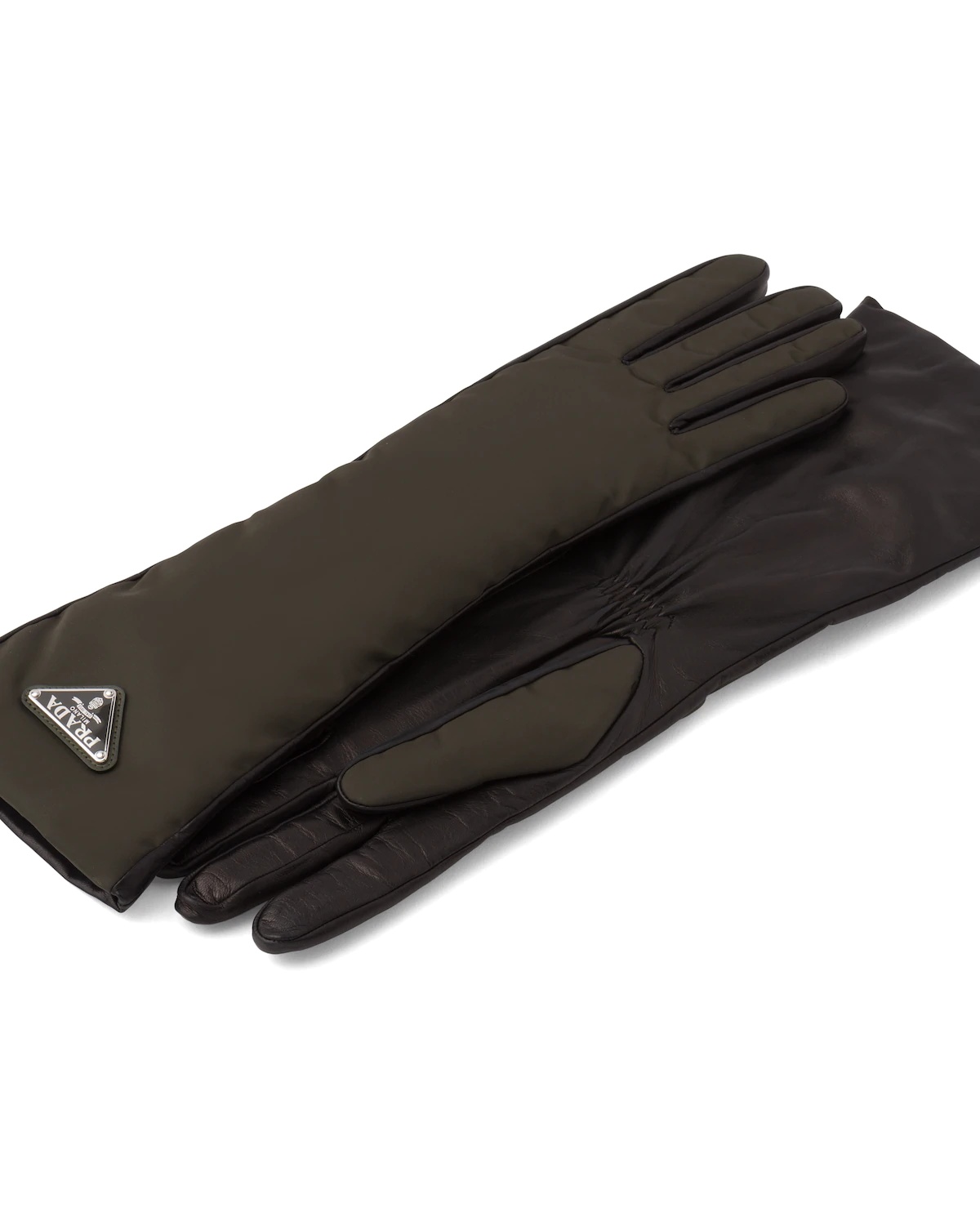 Nylon and nappa leather gloves - 3