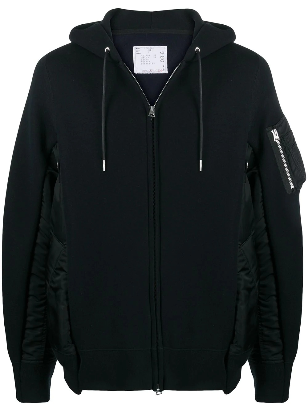 panelled hooded jacket - 1