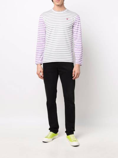 Comme des Garçons PLAY logo-embroidered striped T-shirt outlook