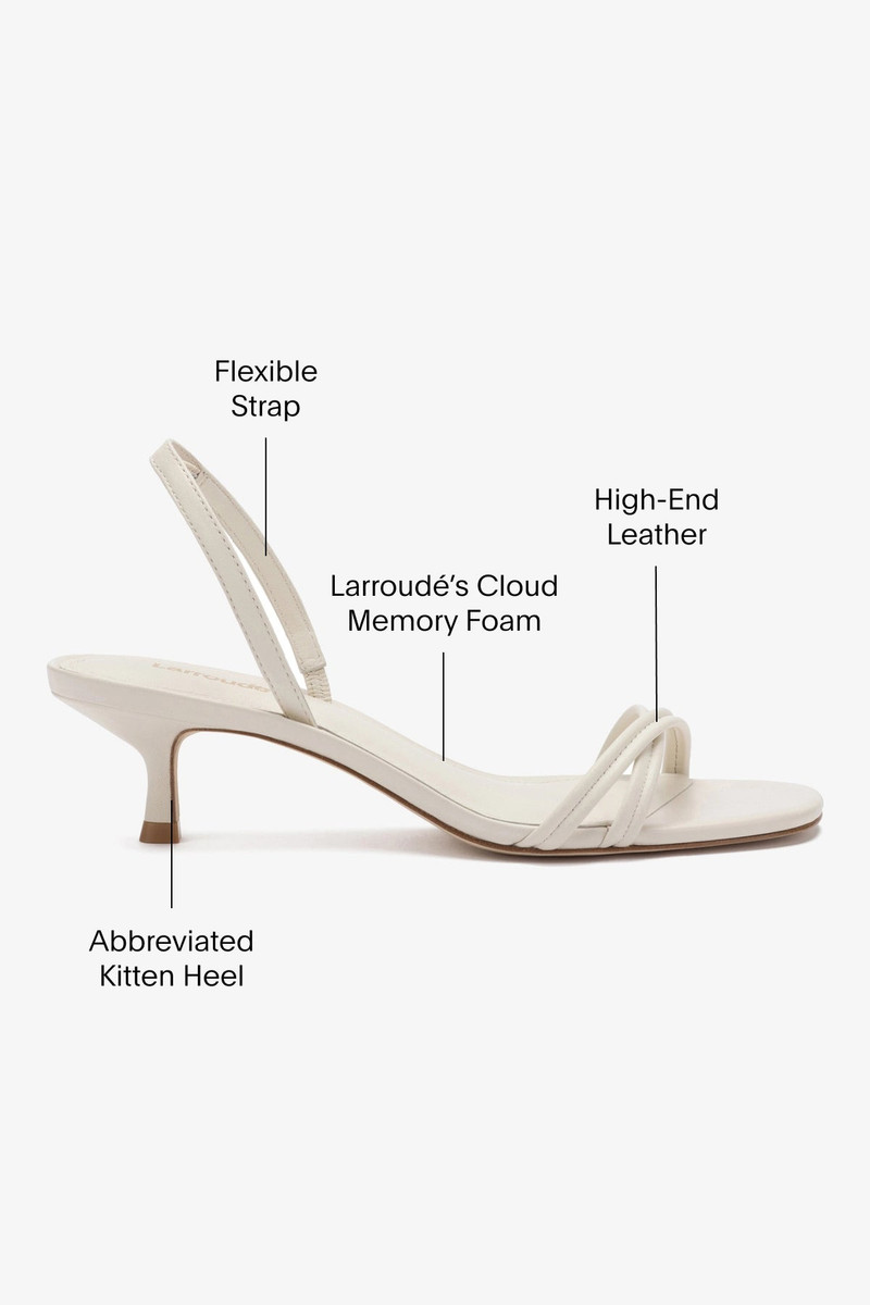 Mini Annie Sandal In Ivory Leather 5