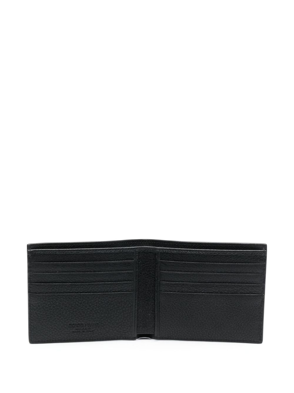 grained-textured leather wallet - 3