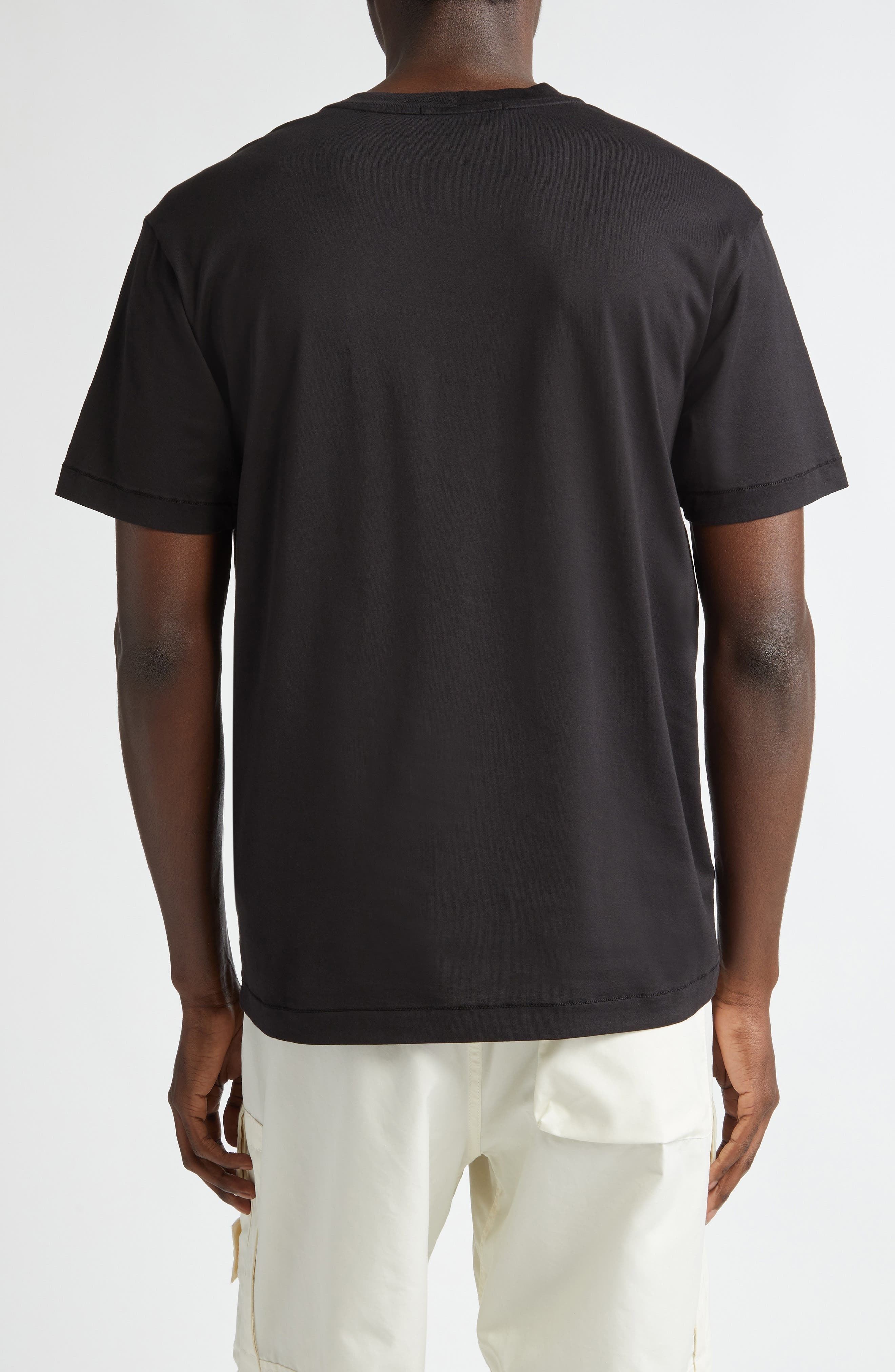 Stone Island Logo Patch Cotton T-Shirt in Black at Nordstrom - 2