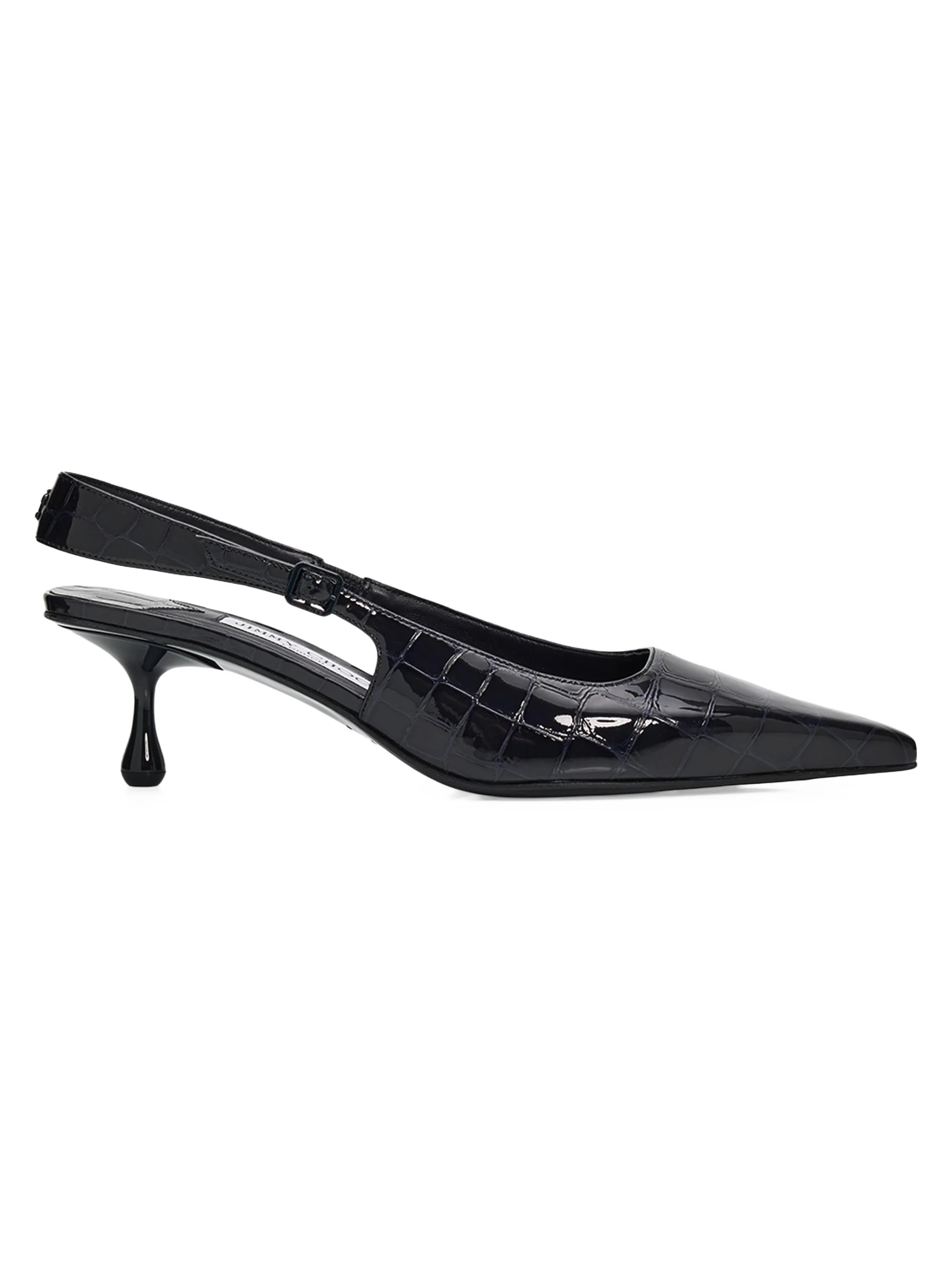 Women's Amel 50MM Embossed-Leather Slingback Pumps - Marine - 1