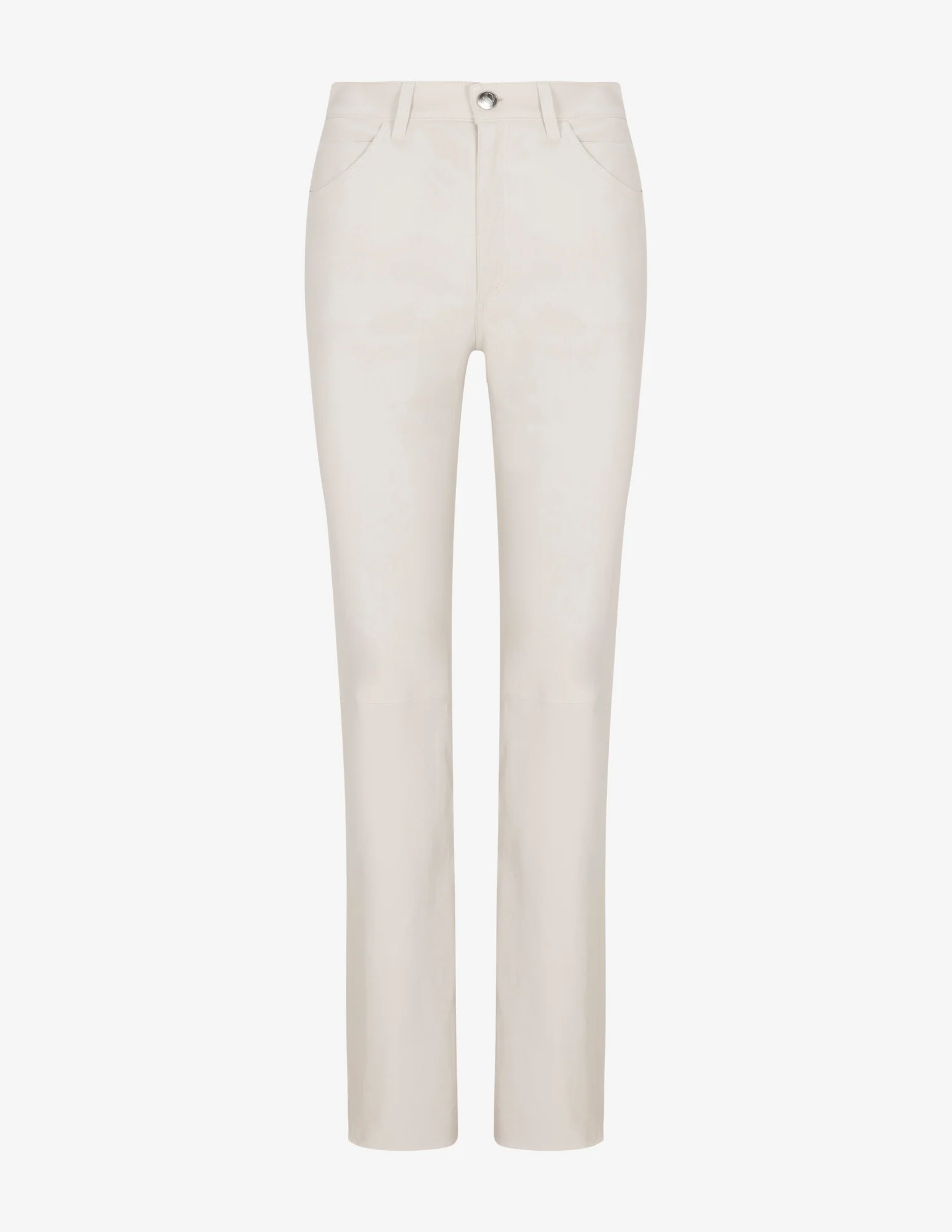 SHELL LEATHER CROPPED TROUSERS - 1