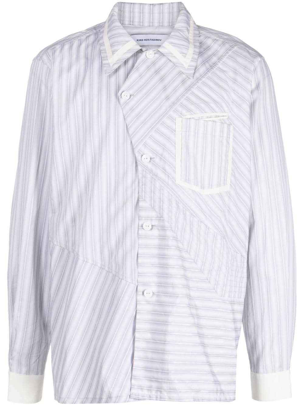 Aspasia striped asymmetric shirt - 1