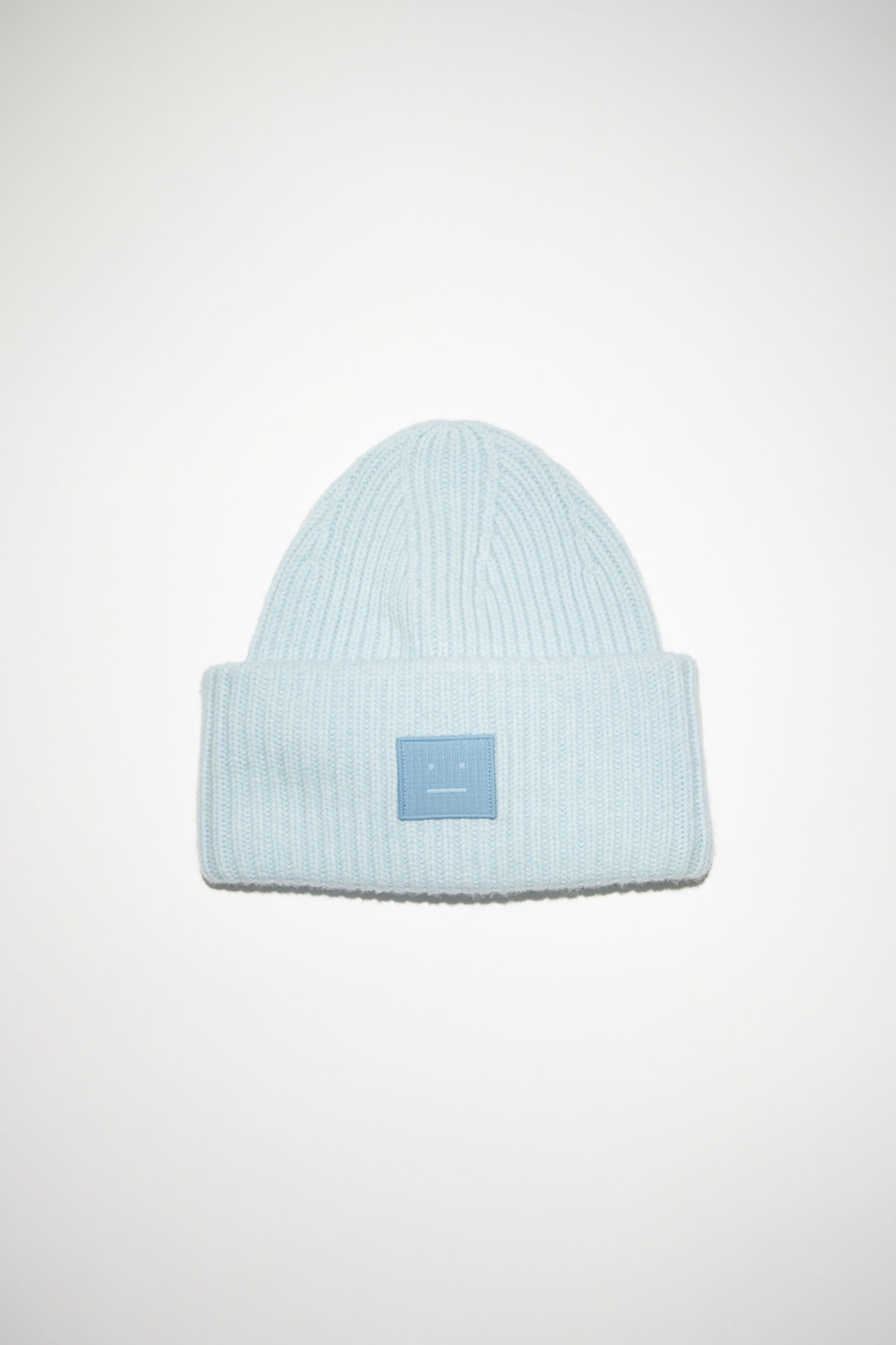 Large face logo beanie - Sky blue melange - 1