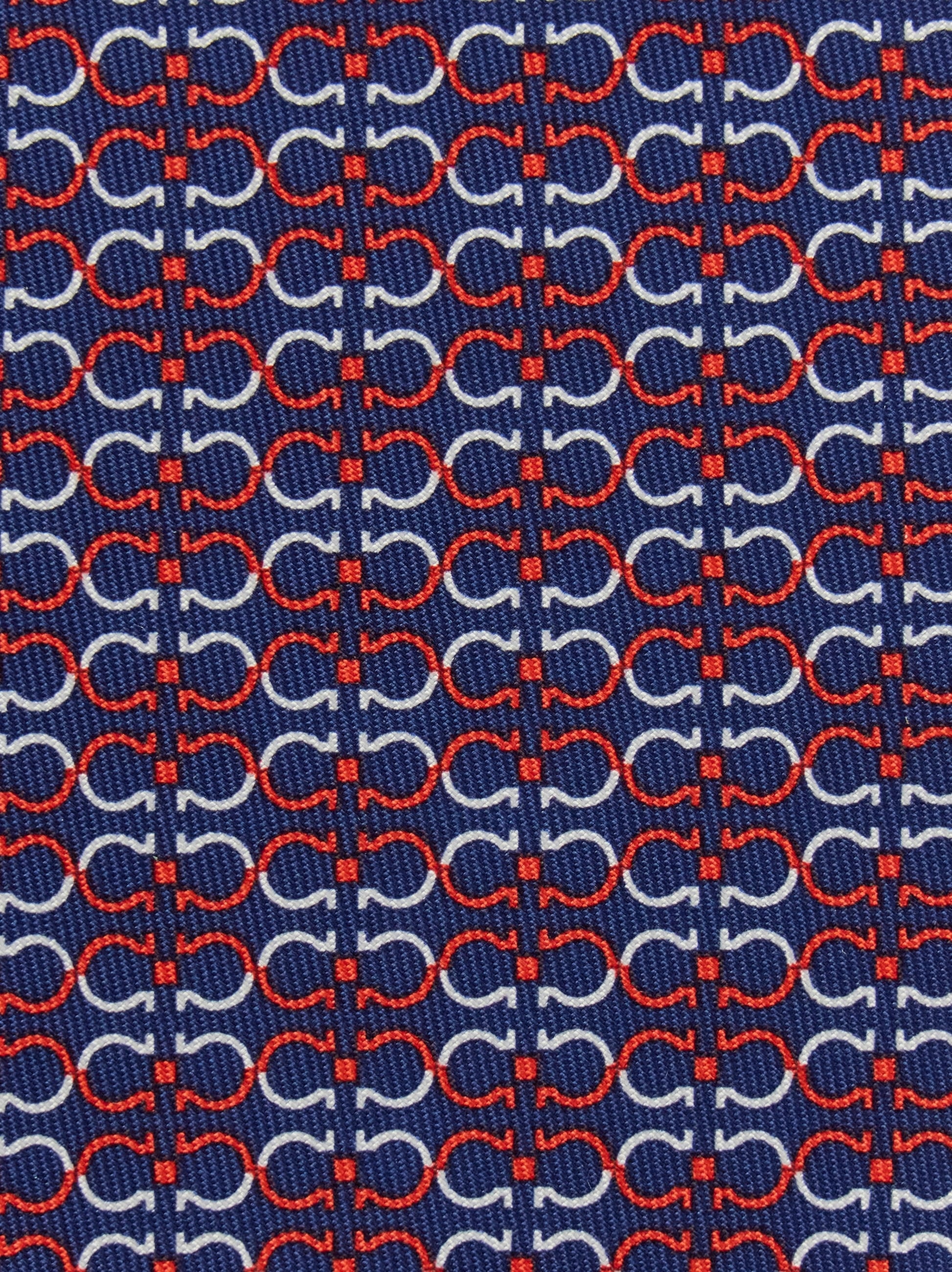 Gancini print silk tie - 2