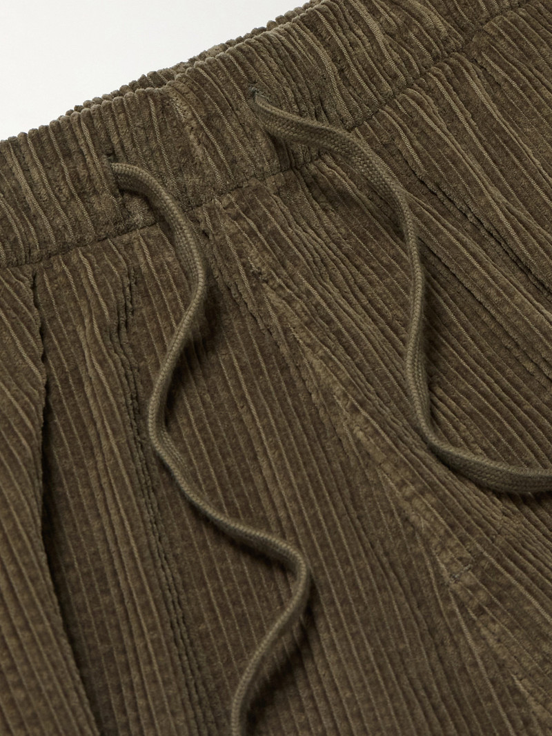 Joggy Straight-Leg Cotton-Corduroy Drawstring Trousers 6