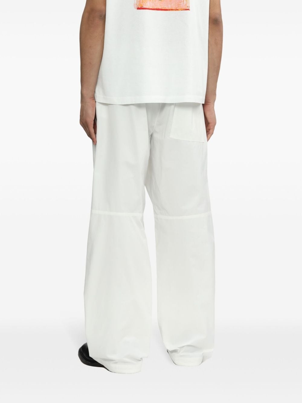straight-leg cotton trousers - 4
