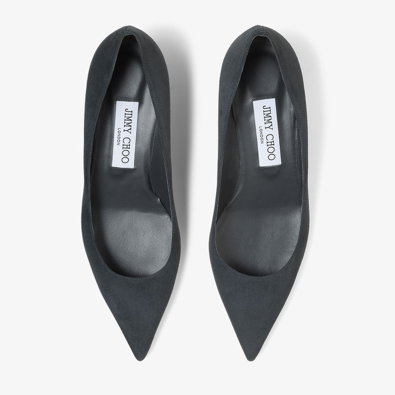 Amelia Graphite Tonal Suede Pumps 4
