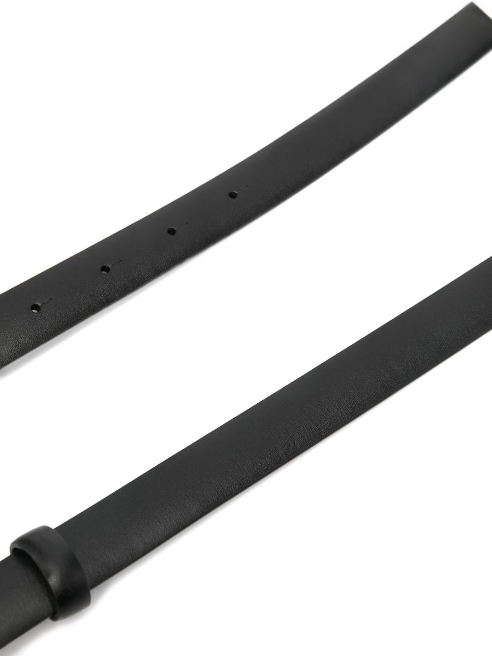 oval-buckle leather belt - 2
