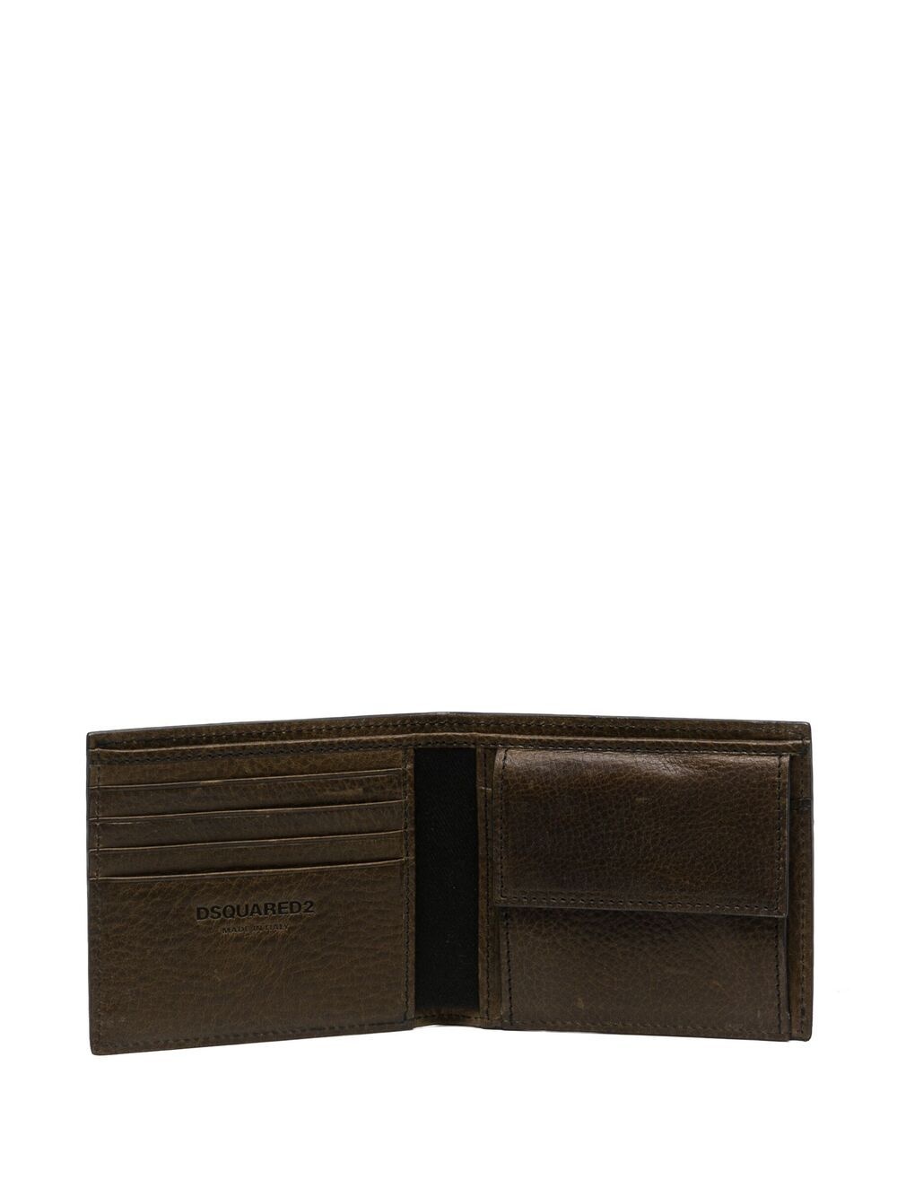 distressed logo-print wallet - 3