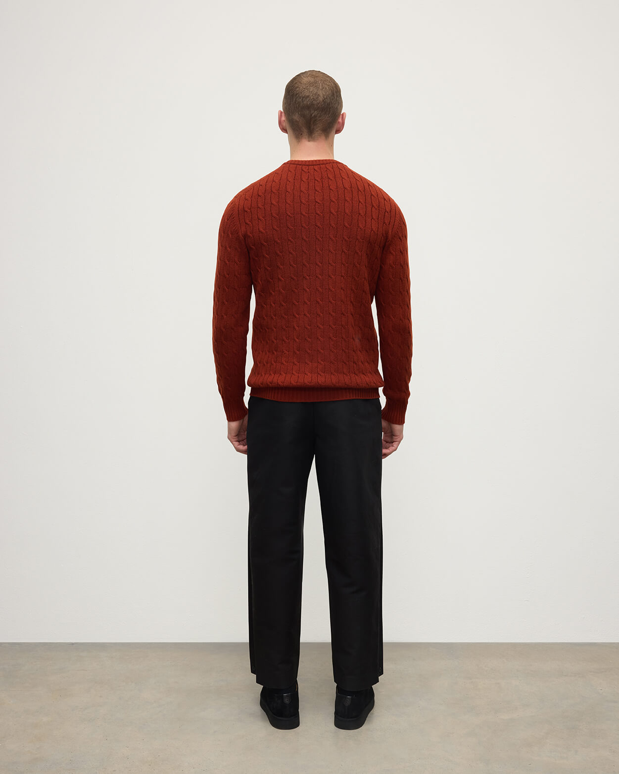 Cable Knit Red Cashmere Jumper - 4