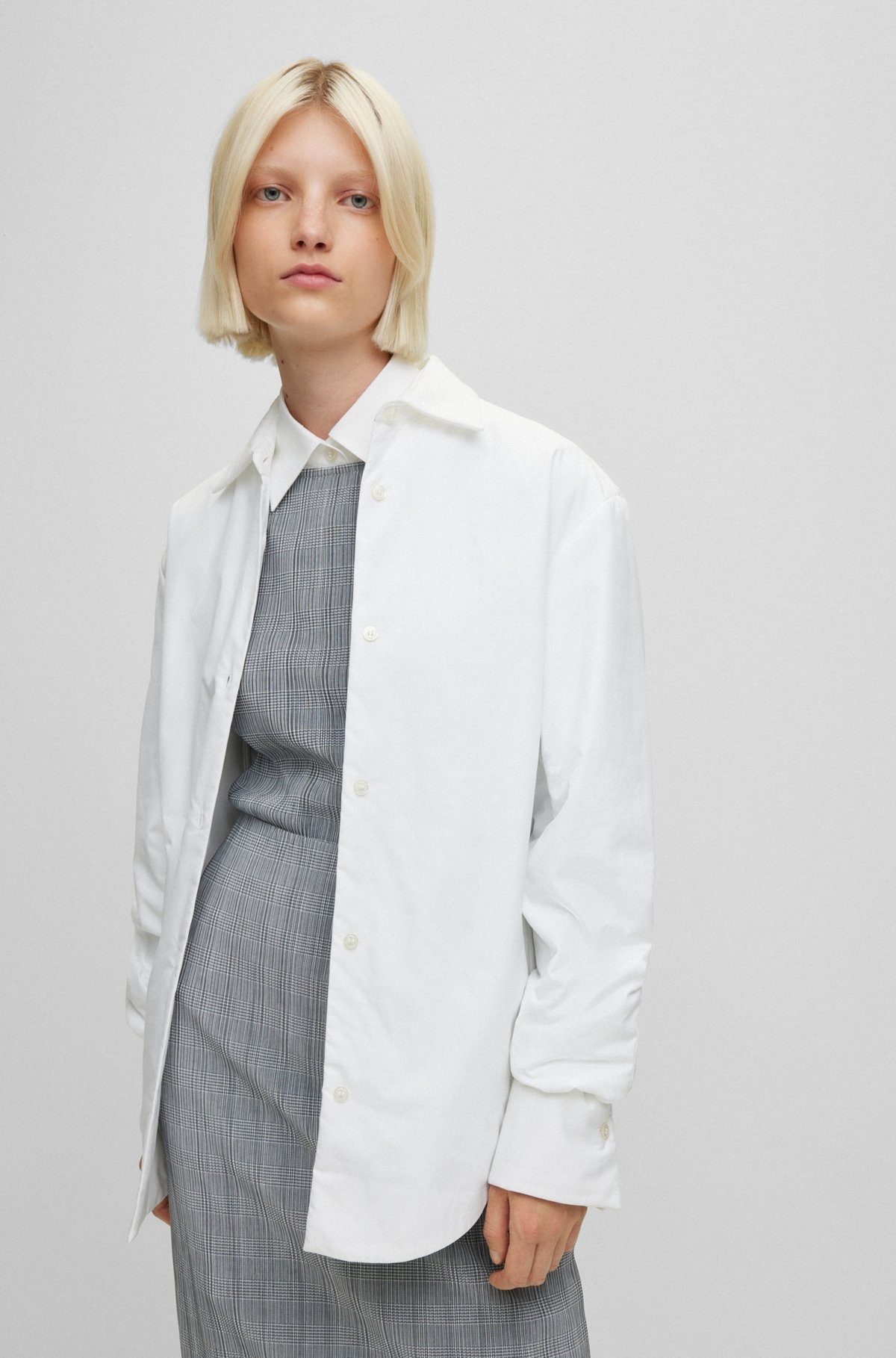OVERSIZE, PADDED COTTON-POPLIN SHIRT JACKET - 2